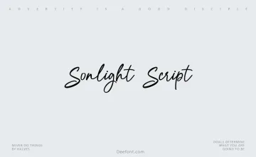 Sonlight Script Font