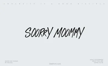 Sorry Mommy Font