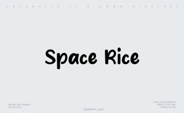 Space Rice Font