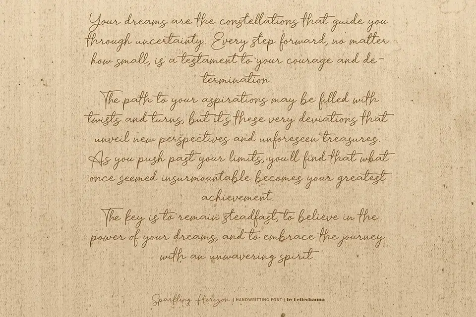 Sparkling Horizon Font