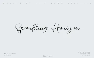 Sparkling Horizon Font