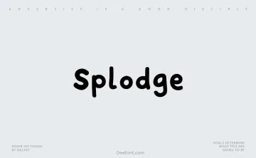Splodge Font