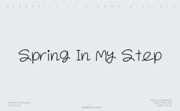 Spring In My Step Font