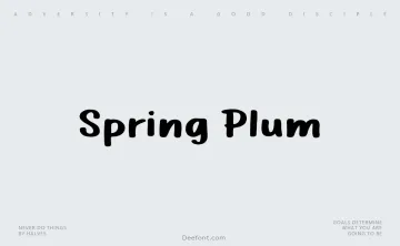 Spring Plum Font