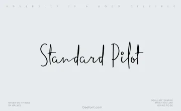 Standard Pilot Font