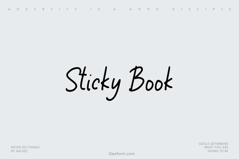 Sticky Book Font