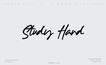 Study Hard Font