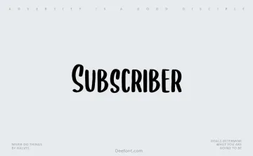 Subscriber Font
