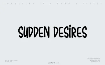 Sudden Desires Font