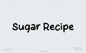 Sugar Recipe Font