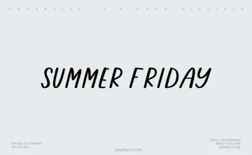 Summer Friday Font
