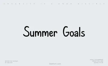 Summer Goals Font