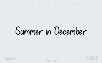 Summer in December Font