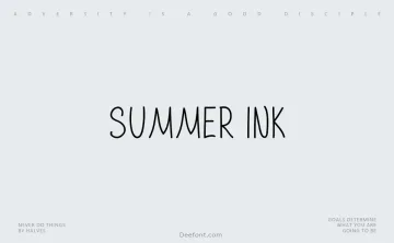 Summer Ink Font