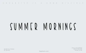Summer Mornings Font