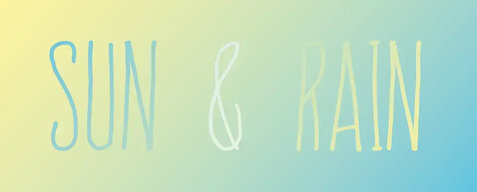 Sun & Rain Font