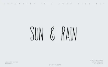 Sun & Rain Font