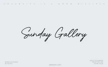 Sunday Gallery Font
