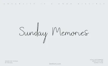 Sunday Memories Font