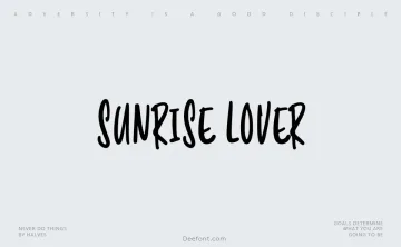 Sunrise Lover Font