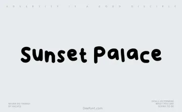 Sunset Palace Font