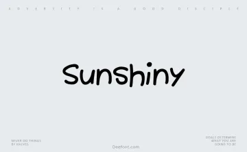 Sunshiny Font