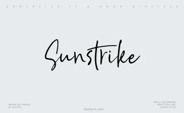 Sunstrike Font