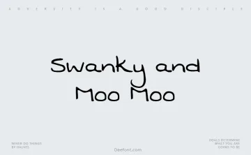 Swanky and Moo Moo Font