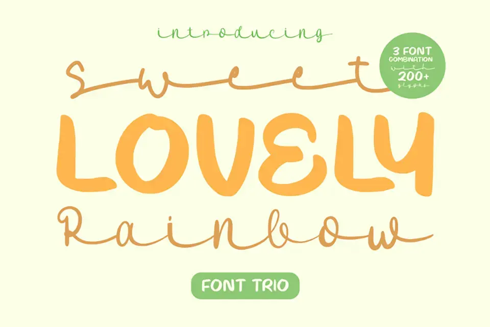 Sweet Lovely Rainbow One Font