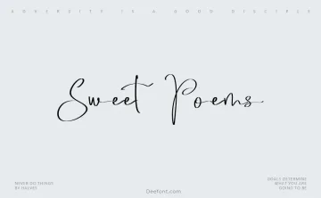 Sweet Poems Font