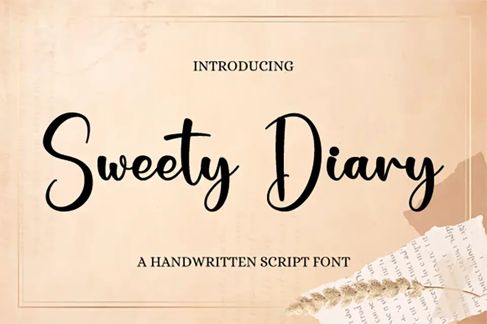 Sweety Diary Font