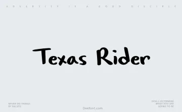 Texas Rider Font
