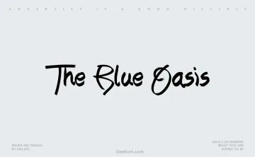 The Blue Oasis Font