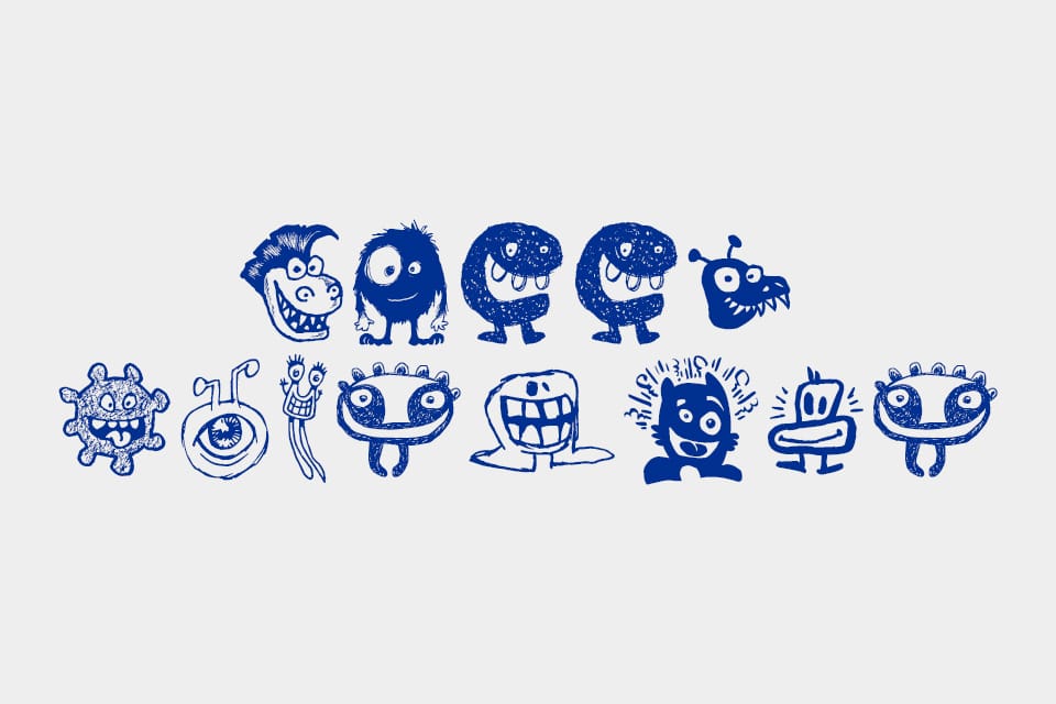 Happy Monsters font download