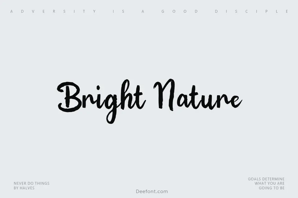B Bright Nature Font