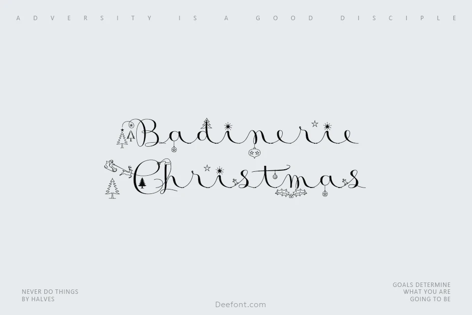 Badinerie Christmas Font