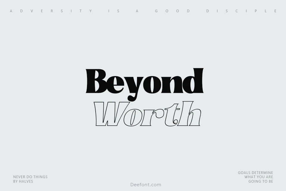 Beyond Worth Font Family