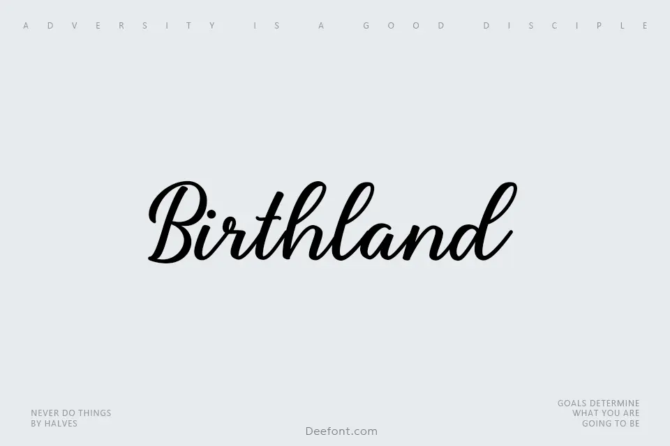 Birthland Font