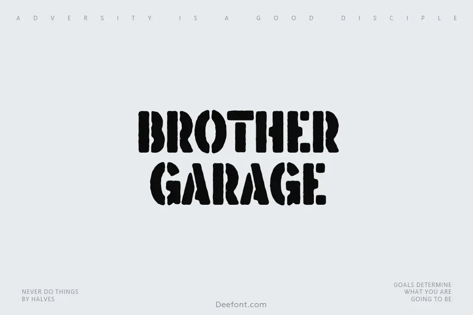 Brother Garage Sans Font