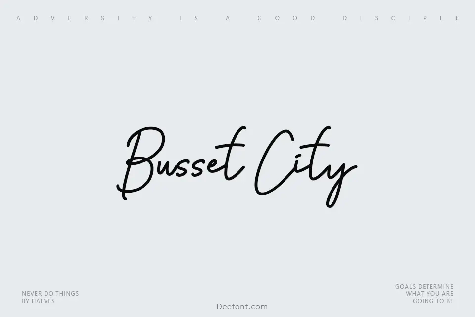 Busset City Font