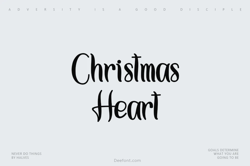 Christmas Heart Font