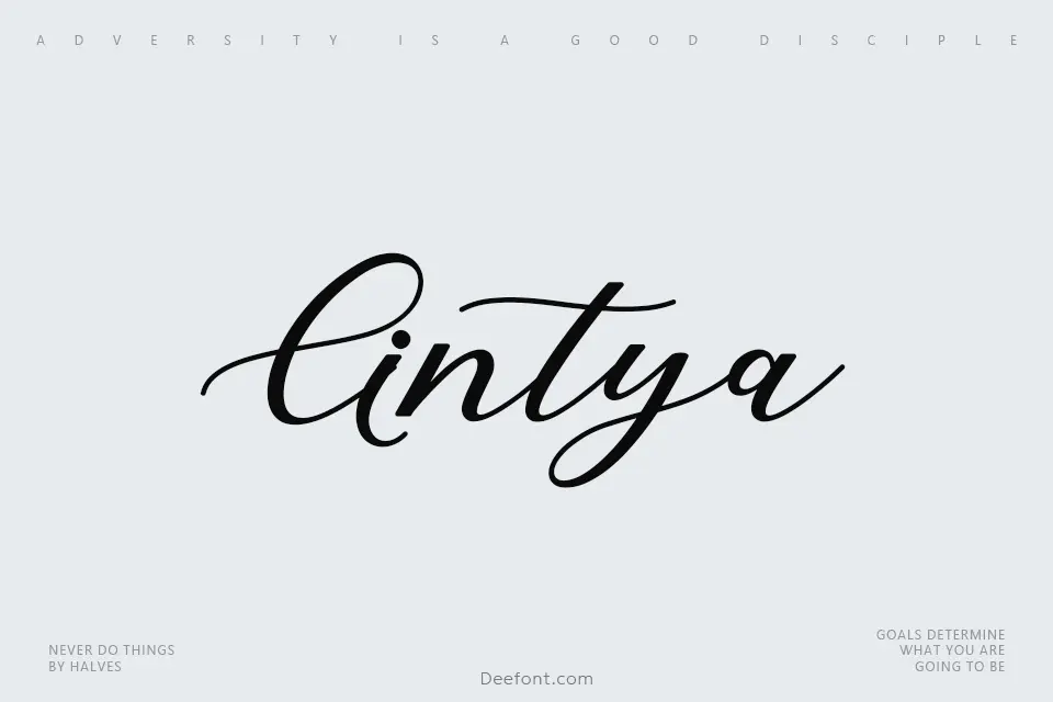 Cintya Script Font