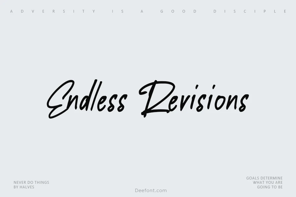Endless Revisions Font