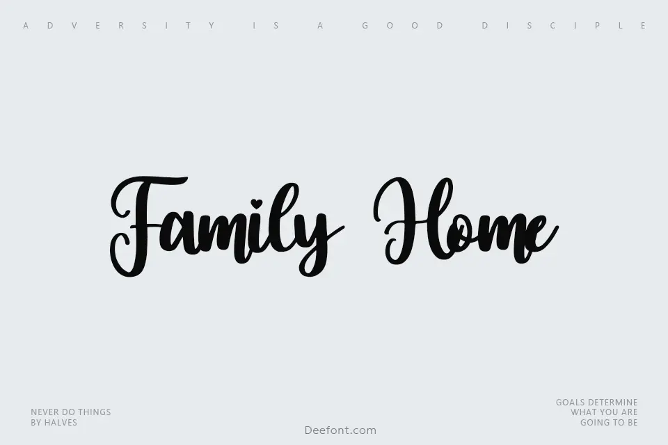 Family Home Font