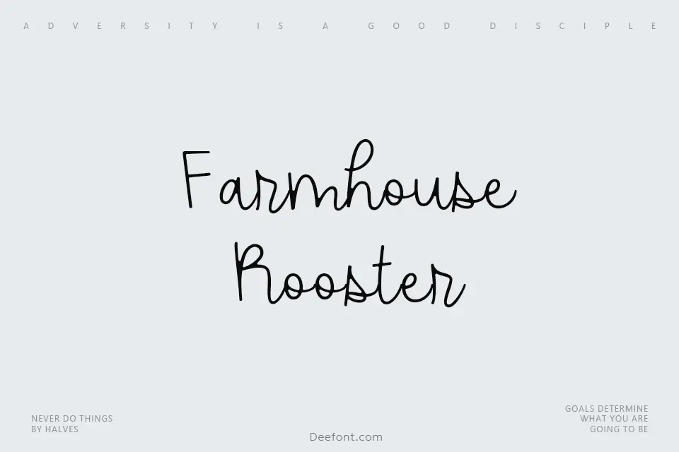 Farmhouse Rooster Font