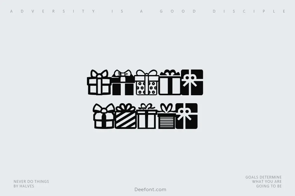 Gifts Icons Font