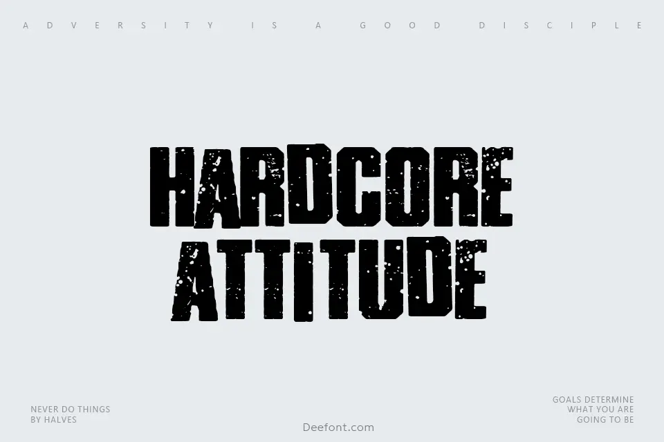 Hardcore Attitude Font