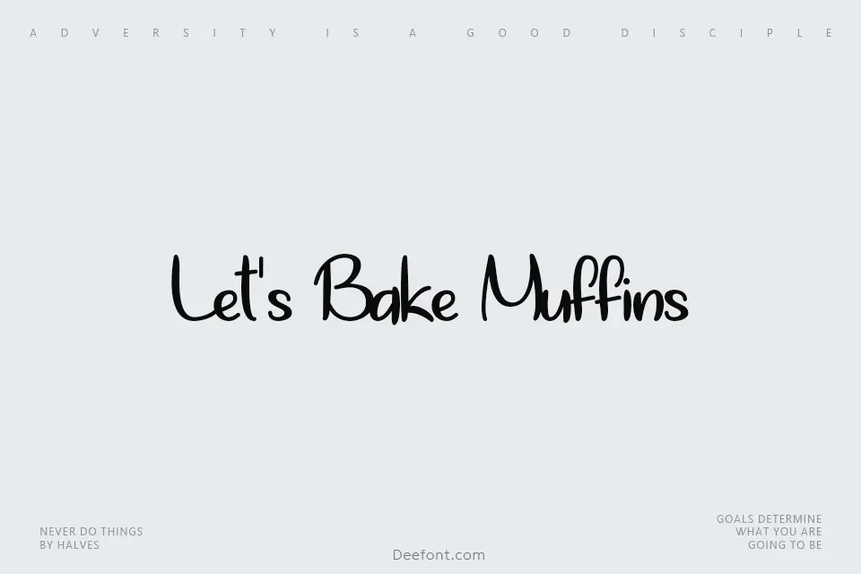Let's Bake Muffins Font