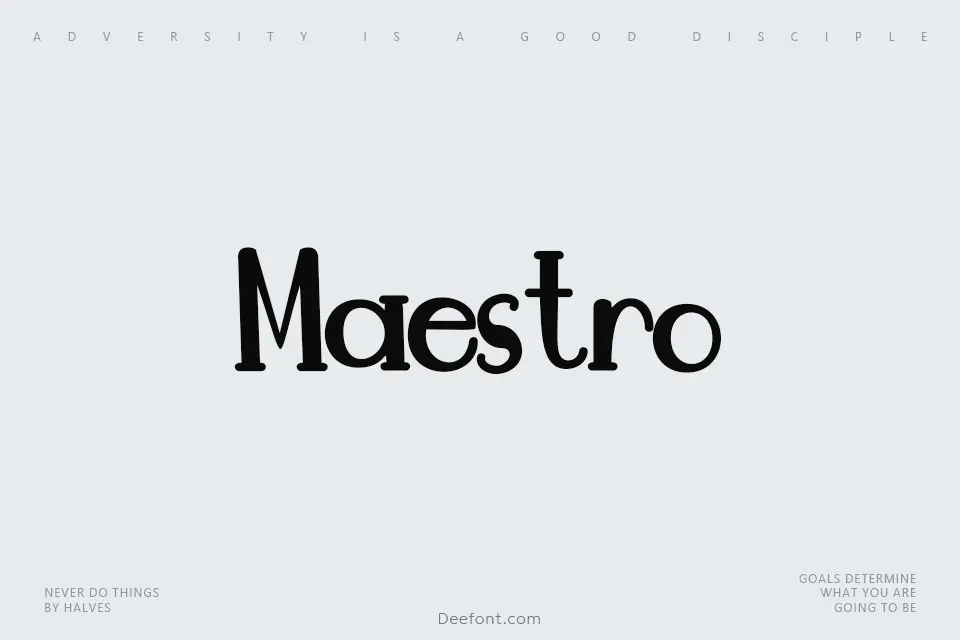 Maestro Font