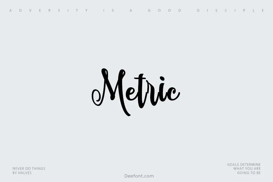 Metric Font